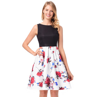 2025 spring and summer new Hepburn style swing skirt