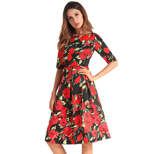 2025 spring and summer print dress