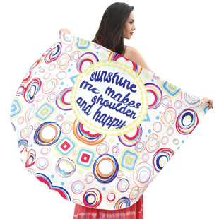2025 new round round beach towel holiday shawl wrap skirt yoga mat bathrobe skirt