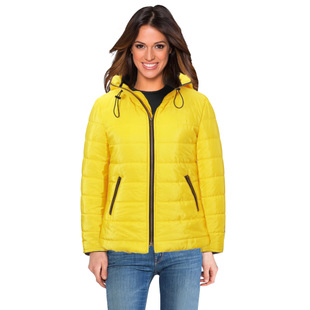 2025 autumn and winter new solid color cotton coat extra thick fur collar zipper hooded imitation down jacket new