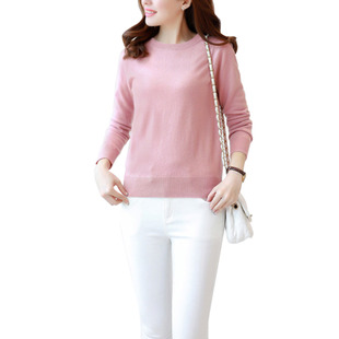 2025 autumn and winter new sweater sweater women's bottoming shirt long-sleeved round neck pullover top