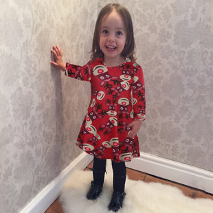 2025 autumn and winter new foreign trade children's clothing girls Christmas dress children's skirt spot wholesale